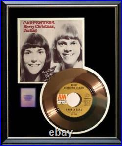 The Carpenters Merry Christmas Darling 45 RPM Gold Record Rare Non Riaa Award