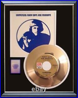 The Carpenters Rainy Days & Mondays 45 RPM Gold Record Rare Non Riaa Award Karen