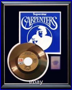 The Carpenters Superstar 45 RPM Gold Record Rare Non Riaa Award Karen