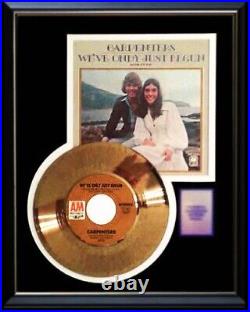 The Carpenters We've Only Just Begun 45 RPM Gold Record Rare Non Riaa Award