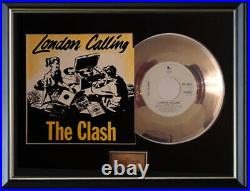 The Clash London Calling 45 RPM Gold Metalized Record Rare Non Riaa Award