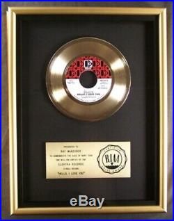 The Doors Hello I Love You 45 Gold RIAA Record Award Elektra Records To Ray