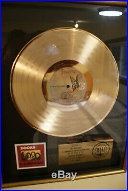 The Doors RIAA Gold Record award Ray Manzarek + Original Jim Morrison photo
