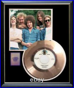 The Eagles Take It Easy 45 RPM Gold Metalized Vinyl Record Rare Non Riaa Award