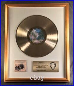 The Grateful Dead Workingman's Dead LP Gold Non RIAA Record Award Warner Bros