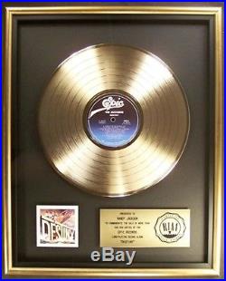 The Jacksons Destiny LP Gold RIAA Record Award To Randy Jackson Michael