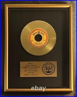 The Lovin' Spoonful Summer In The City 45 Gold RIAA Record Award Kama Sutra SALE The Lovin' Spoonful Summer In The City 45 Gold RIAA Record Award Kama Sutra SALE