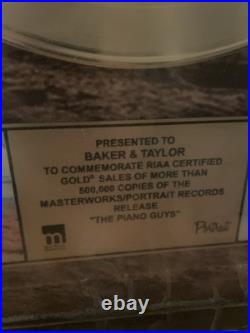 The Piano Guys Limited Edition RIAA Gold Record Award For The The Piano Guys The Piano Guys Limited Edition RIAA Gold Record Award For The The Piano Guys