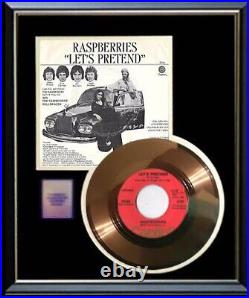The Raspberries Let's Pretend 45 RPM Gold Record Non Riaa Award