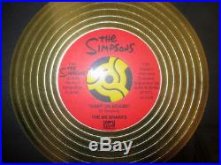 The Simpsons Baby On Board Be Sharps Promo Gold Record Plaque Award Very Rare