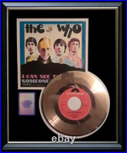 The Who I Can See For Miles 45 RPM Gold Metalized Record Rare Non Riaa Award