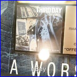 Third Day Offerings A Worship Album Authentic RIAA Golden disc 500,000 Sales