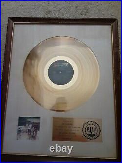 Three Dog Night Gold Record Award To Band Member Joe Schermie Fair Condition