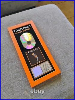 Tones And I Dance Monkey RIAA Multi Platinum Music Gold Record Award Rare 3 Mil