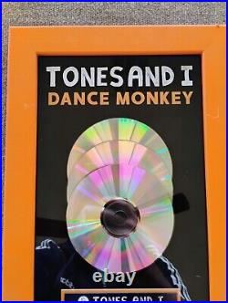 Tones And I Dance Monkey RIAA Multi Platinum Music Gold Record Award Rare 3 Mil