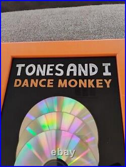 Tones And I Dance Monkey RIAA Multi Platinum Music Gold Record Award Rare 3 Mil