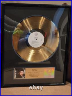 Travis Tritt Certified Riaa Gold Record Award For Country Club Great Condition