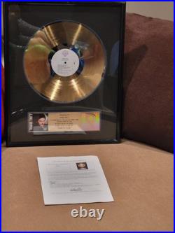 Travis Tritt Certified Riaa Gold Record Award For Country Club Great Condition