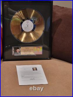 Travis Tritt Certified Riaa Gold Record Award For Country Club Great Condition