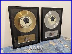 Two pieces gold and platinum Record Music Award for DJ Producer /Recording Gift