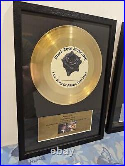 Two pieces gold and platinum Record Music Award for DJ Producer /Recording Gift