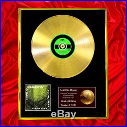 Type O Negative Slow Deep & Hard CD Gold Disc Record Lp Award Display Free P+p