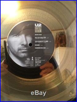 U2 24 KT Gold Plated Record Rattle And Him Award