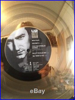 U2 24 KT Gold Plated Record Rattle And Him Award
