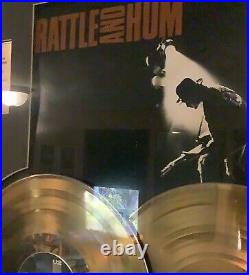 U2 24kt Gold Plated Rattle & Hum Record Award