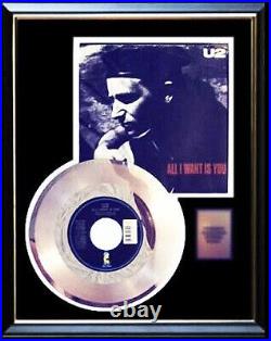 U2 All I Want Is You 45 RPM Gold Record Non Riaa Award Rare