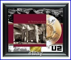 U2 Autographed The Unforgettable Fire Album LP Gold Record Award Bono