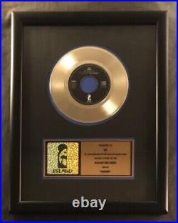 U2 Desire 45 Gold Non RIAA Record Award Island Records To U2