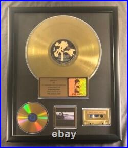 U2 The Joshua Tree LP Cassette CD Gold Non RIAA Record Award Island Records