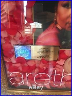 UNIQUE 24x27 ARETHA FRANKLIN GOLD RECORD AWARD A ROSE IS STILL A ROSE FRAMED