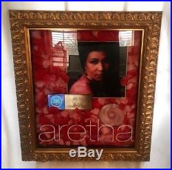 UNIQUE 24x27 ARETHA FRANKLIN GOLD RECORD AWARD A ROSE IS STILL A ROSE FRAMED