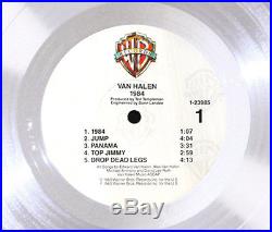VAN HALEN 1984 LP PLATINUM RECORD AWARD rare gold cd mint collectible gift
