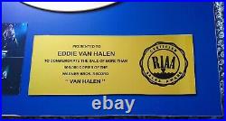 Van Halen First Album Self Titled Wall Art Gold Record Lp Award Eddie Vh