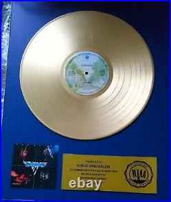 Van Halen First Album Self Titled Wall Art Gold Record Lp Award Eddie Vh