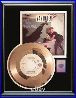 Van Halen Hot For Teacher 45 RPM Gold Metalized Record Rare Non Riaa Award