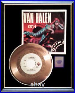 Van Halen Panama 45 RPM Gold Metalized Record Rare Non Riaa Award Van Halen Panama 45 RPM Gold Metalized Record Rare Non Riaa Award
