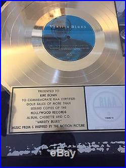 Varsity Blues Soundtrack RIAA Gold Record Award Original Framed