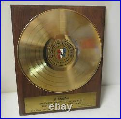 Vintage 1963 BUICK GOLD RECORD SETTING DAYS PROMO AWARD Rare
