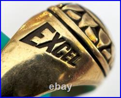Vintage 1970s RCA RECORDS Terryberry Award Ring 10K Gold Onyx Heavy Q27 Vintage 1970s RCA RECORDS Terryberry Award Ring 10K Gold Onyx Heavy Q27