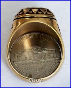 Vintage 1970s RCA RECORDS Terryberry Award Ring 10K Gold Onyx Heavy Q27 Vintage 1970s RCA RECORDS Terryberry Award Ring 10K Gold Onyx Heavy Q27