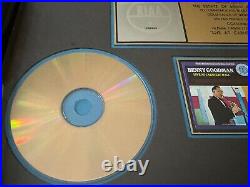 Vintage Benny Goodman RIAA Gold Record Award Framed