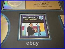 Vintage Benny Goodman RIAA Gold Record Award Framed