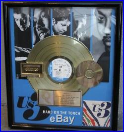 Vtg 90s US3 Hand On Torch GOLD SALES AWARD Blue Note Records RIAA Cassette CD