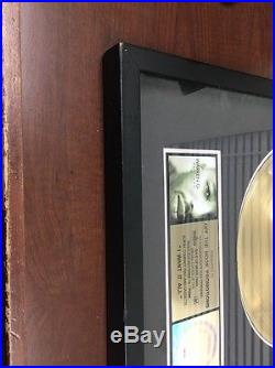 WARREN G I WANT IT ALL GOLD RECORD Award AUTHENTIC RIAA 1999 HIP HOP/RAP G Funk