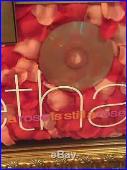 WOW UNIQUE 24x27 ARETHA FRANKLIN GOLD RECORD AWARD A ROSE IS STILL A ROSE