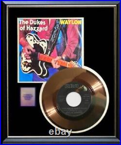 Waylon Jennings Theme Dukes Of Hazzard 45 RPM Gold Record Non Riaa Award Rare